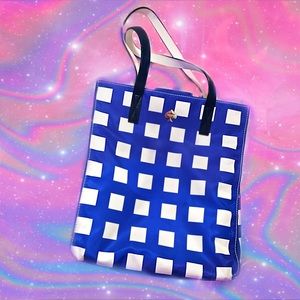 KATE SPADE ♠️ CHECKERED NYLON TOTE